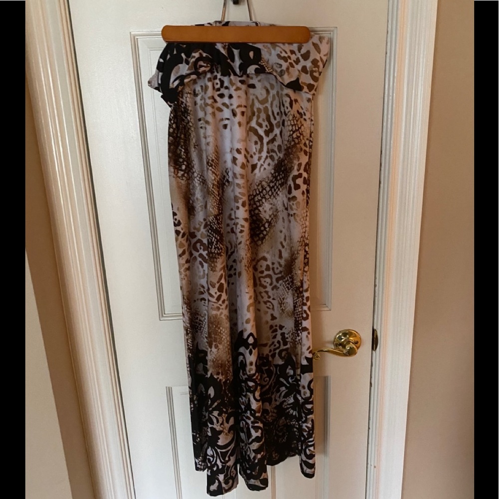Long animal print skirt